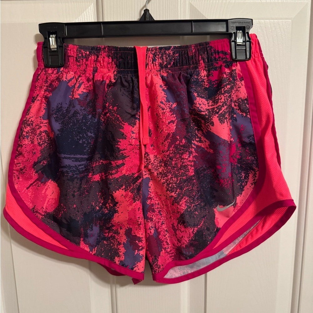 Nike Women’s Athletic Running Printed Lined Drawstring Elastic Shorts Size Small